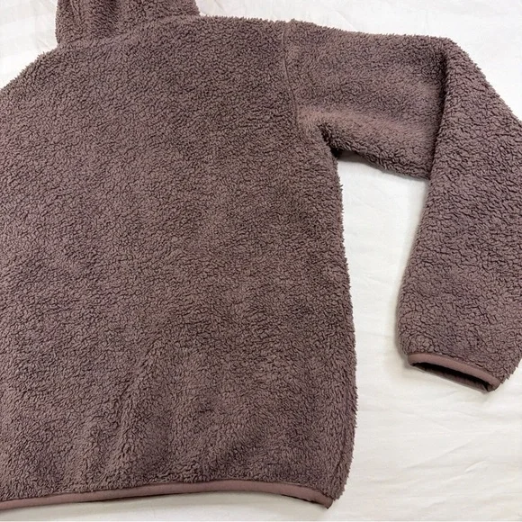 Patagonia Sherpa Fleece Hoodie Pullover Mens Small Brown 1/2 Zip - Picture 12 of 14